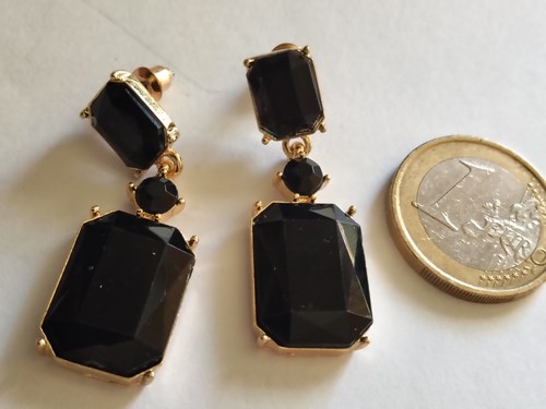 Ohrstecker schwarz ziersteine - ohrstecker,